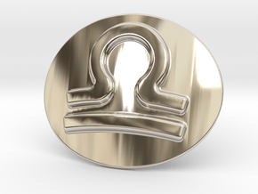 Libra Belt Buckle in Platinum