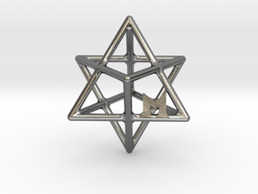 MILOSAURUS Tetrahedral 3D Star of David Pendant in Polished Silver
