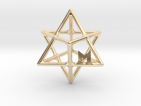 MILOSAURUS Tetrahedral 3D Star of David Pendant in 14K Yellow Gold