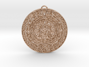 Aztec Pendant in 14k Rose Gold Plated Brass