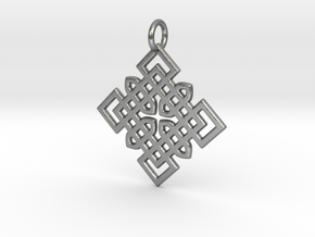 Celtic Cross Pattern Pendant in Natural Silver