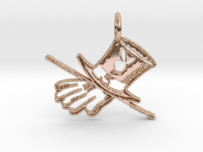 Top5 Pendant in 14k Rose Gold Plated Brass