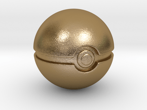 Pokemon - Pokeball in Polished Gold Steel