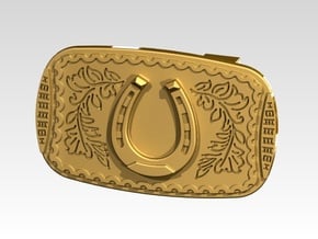 Belt Buckle Nathan Drake (Uncharted 3) in Polished Brass