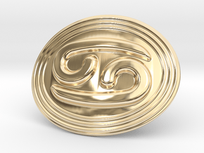 Cancer Belt Buckle in 14K Yellow Gold