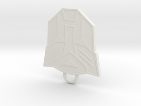 Autobot Fan Keychain in White Natural Versatile Plastic