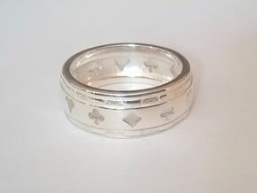 Poker Ring in Polished Silver: 10.5 / 62.75