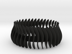 Duo-armband-helft / Duo bracelet halve in Black Natural Versatile Plastic: Medium