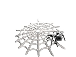 Spider & Web in Natural Brass