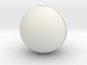 Small Pokeball in White Natural Versatile Plastic