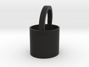 Bucket in Black Natural Versatile Plastic