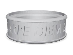 Carpe Diem Ring 5 Inch Diameter in Tan Fine Detail Plastic
