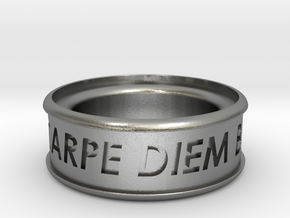 Carpe Diem Ring 5 Inch Diameter in Natural Silver
