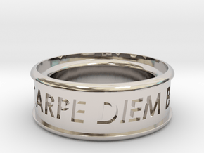 Carpe Diem Ring 5 Inch Diameter in Platinum