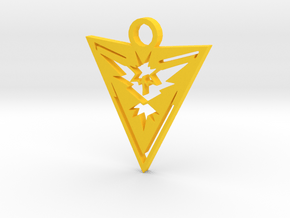 Team Instinct Keychain - Pokemon GO in Yellow Processed Versatile Plastic