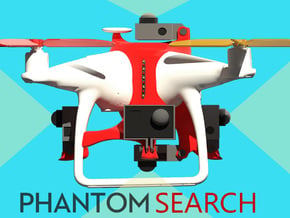 Search & Rescue 360° video harness for DJI Phantom in White Natural Versatile Plastic