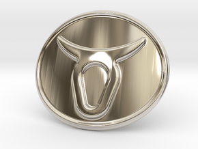 Taurus Belt Buckle in Platinum