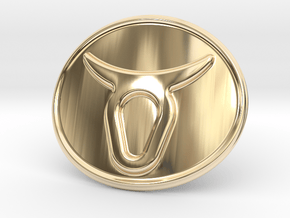 Taurus Belt Buckle in 14k Gold Plated Brass