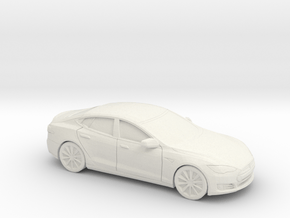 1/87 2012-16 Tesla Model S in White Natural Versatile Plastic