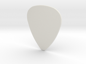 Basic 1mm Guitar Plectrum in White Natural Versatile Plastic