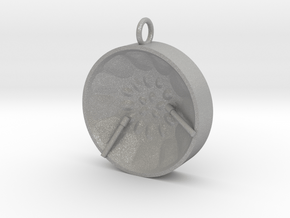 Low Tenor "damntingself" steelpan pendant, M in Aluminum