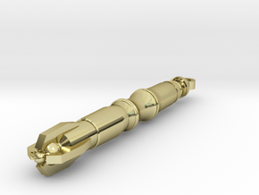 Dr Who 11th Doctor Sonic Screwdriver Pendant in 18k Gold Plated Brass