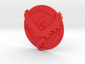Pokemon Go Team Valor Badge in Red Processed Versatile Plastic