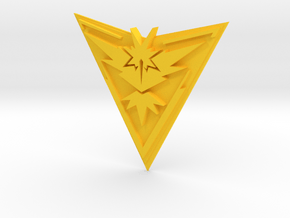 Pokemon Go Team Instinct Badge in Yellow Processed Versatile Plastic