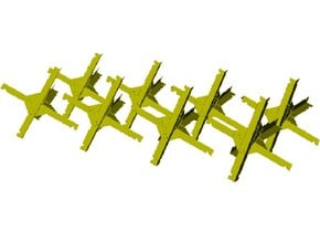 1/35 scale WWII hedgehog anti-tank obstacles x 8 in Tan Fine Detail Plastic