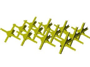 1/35 scale WWII hedgehog anti-tank obstacles x 12 in Tan Fine Detail Plastic
