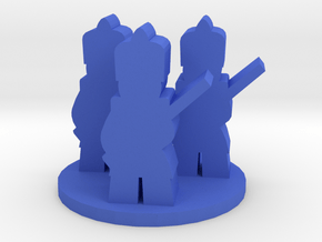 Game Piece, Colonial French Unit in Blue Processed Versatile Plastic