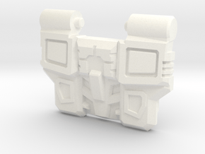 Reckless Driver's IDW Chest Plate v2 in White Processed Versatile Plastic