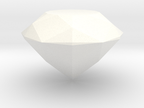 Gem (from Crash Bandicoot) in White Processed Versatile Plastic