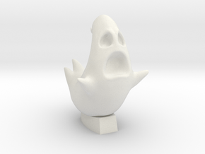 Ghostbusters Inspired Ecto-1 Ghost Hood Ornament in White Natural Versatile Plastic