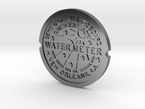 New Orleans Water Meter  in Polished Silver