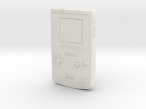 1:6 Nintendo Game Boy Color (Kiwi) in White Natural Versatile Plastic