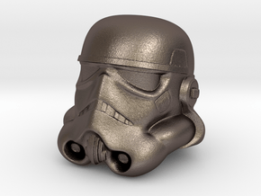 Storm Trooper Helmet  in Polished Bronzed Silver Steel