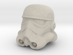 Storm Trooper Helmet  in Natural Sandstone