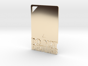 Credit Card DND in 14k Gold Plated Brass