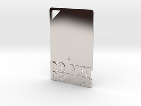 Credit Card DND in Rhodium Plated Brass