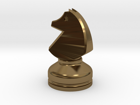 MILOSAURUS Chess MINI Staunton Knight in Polished Bronze