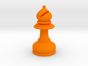 MILOSAURUS Chess MINI Staunton Bishop in Orange Processed Versatile Plastic