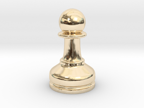 MILOSAURUS Chess MINI Staunton Pawn in 14k Gold Plated Brass