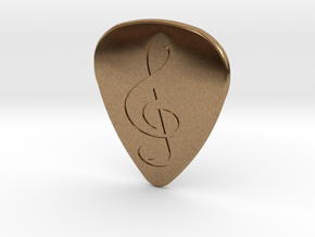 Treble Clef Plectrum - 2mm in Natural Brass
