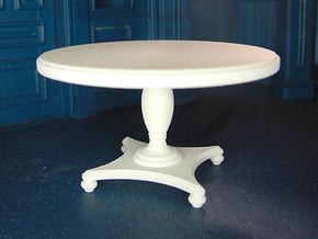 1:24 Round Colonial Dining Table in White Processed Versatile Plastic