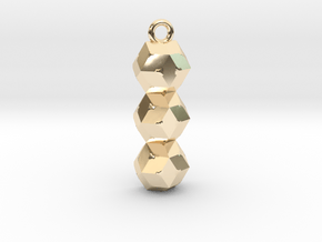 geometric pendant in 14k Gold Plated Brass