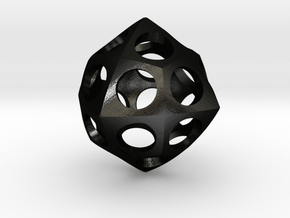 Deltoidal Icositetrahedron Roller in Matte Black Steel