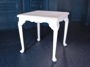 1:24 Queen Anne Square Dining Table in White Natural Versatile Plastic