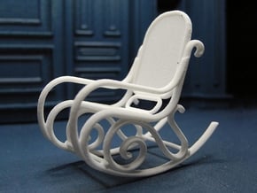 1:24 Bentwood Rocking Chair in White Natural Versatile Plastic