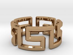 Labyrinthos Ring in Polished Brass: 8.5 / 58